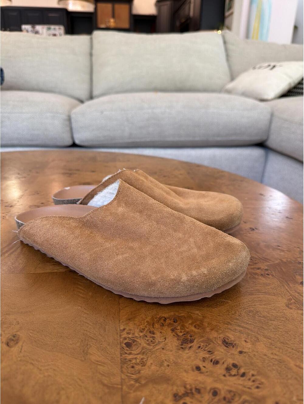 GAP Tan Suede Slip-On Mule Slippers